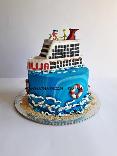 Cruise ship - Cake by Fondantfantasy