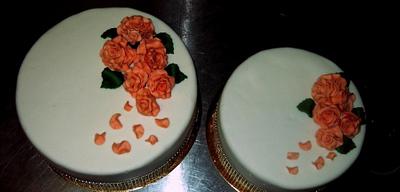 wedding cake / roses - Cake by wigur