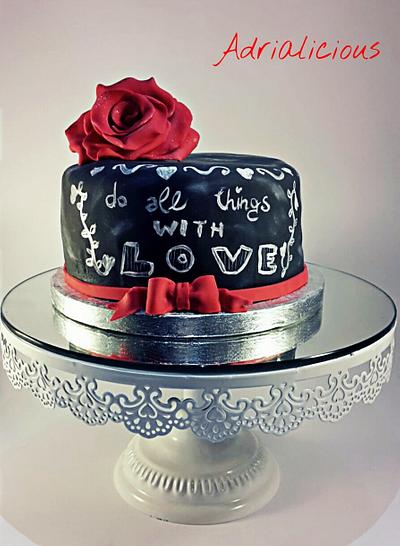 Chalkboard cake - Cake by Adrialicious 