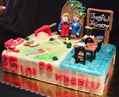 teacher and builder cake - Cake by wigur