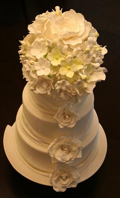 All White Wedding Cake - Cake by CourtHouse Cake Company
