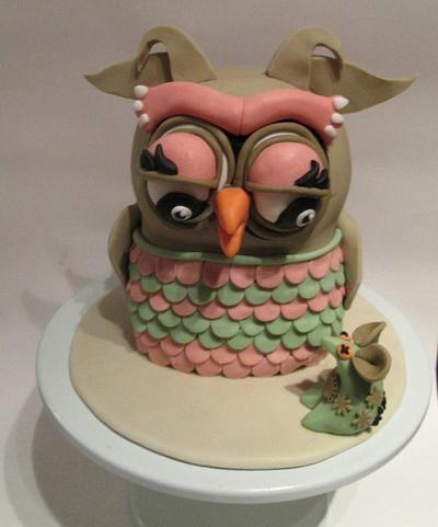  Owl and Mouse cake - Cake by kelly