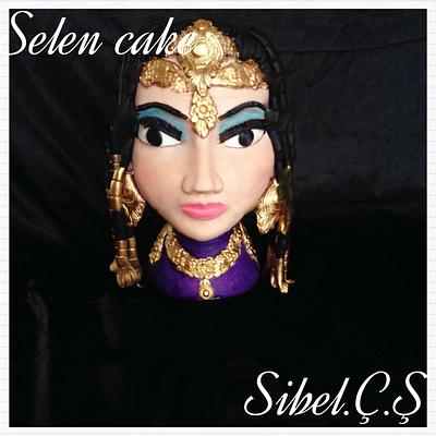 Egypt woman face with fondant - Cake by sibelsah