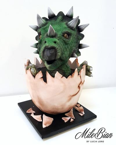 Baby Triceratops  - Cake by MileBian