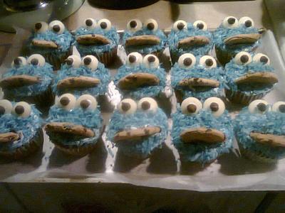                       Cookie Monster Cup Cakes - Cake by robier