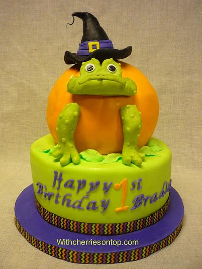 Icing Smiles Halloween 1st birthday cake - Cake by WithCherriesOnTop