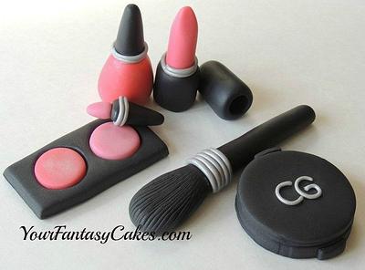3D Makeup Cake toppers - Cake by yourfantasycakes