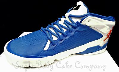Blue Air Jordan Sneaker - Cake by Kristi