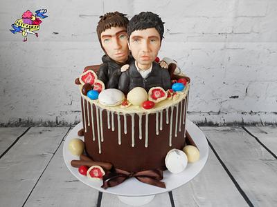 Oasis cake Noel and Liam Gallagher - Cake by Petra Krátká (Petu Cakes)