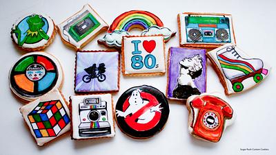 1980's themed cookies - Cake by Kim Coleman (Sugar Rush Custom Cookies)