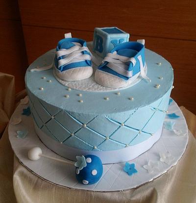 Baby shower- bouncy boy  - Cake by Expressions