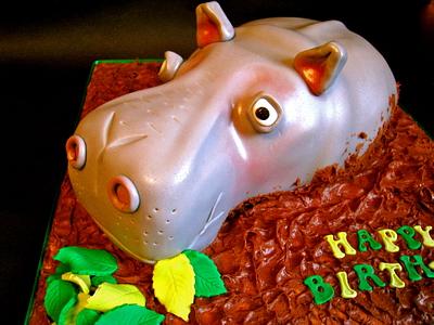 Mrs Hippo - Cake by Kirstycakes