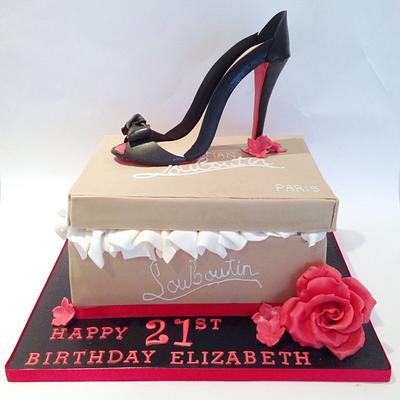 Christian Laboutin Shoe Box Cake - Cake by Claire Lawrence