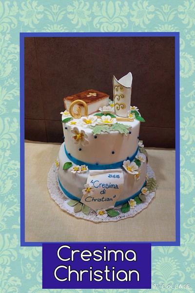 Santa Cresima Christian  - Cake by CupClod Cake Design