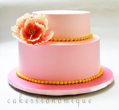 WHIPPED CREAM FROSTED WEDDING EVE CAKE - Cake by Thasni mariyam wahid