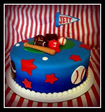 Sports Themed Cake - Cake by Angel Rushing