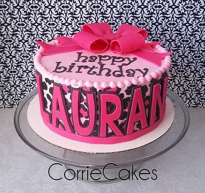 Pink and Cheetah print - Cake by Corrie