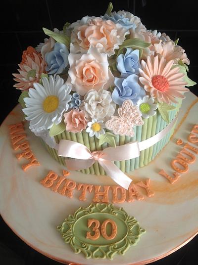 A cake full of flowers - Cake by Cupcakes By Julie