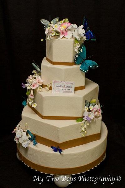Garden Themed Wedding cake  - Cake by Isabella's Creations