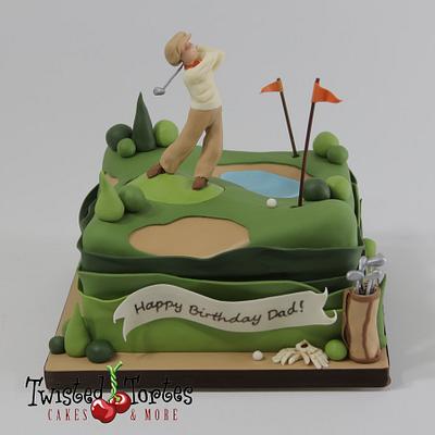 Golfer birthday cake - Cake by Twisted Tortes