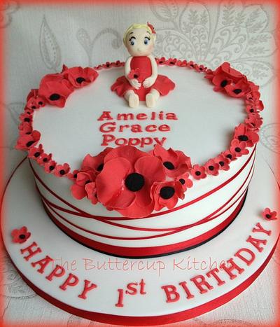 Poppy Birthday cake - Cake by The Buttercup Kitchen