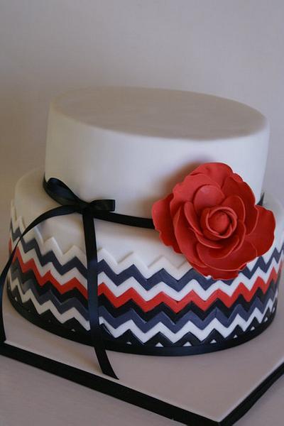 Chevron cake - Cake by Dolcetto Cakes