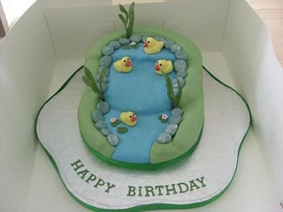 duck pond - Cake by Chloe Goodship
