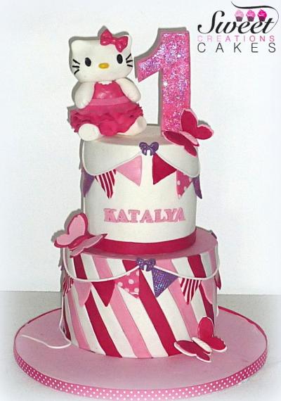 Hello Kitty first birthday - Cake by Sweet Creations Cakes