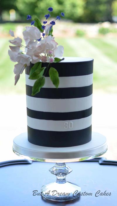 Sweet Peas and Stripes - Cake by Elisabeth Palatiello