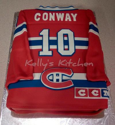 Montreal Canadiens jersey cake - Cake by Kelly Stevens