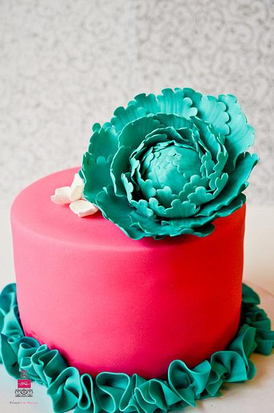Closed Peony Mother's Day Cake - Cake by Esther Williams