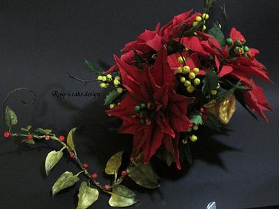 Christmas arragement  sugar flowers - Cake by rosycakedesigner