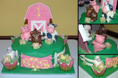1st Birthday on the Farm - Cake by Jill Brown