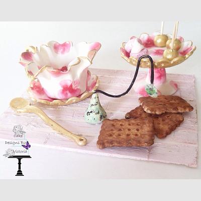 A Sugar Artist Tea Party  - Cake by Designsbyvictoria
