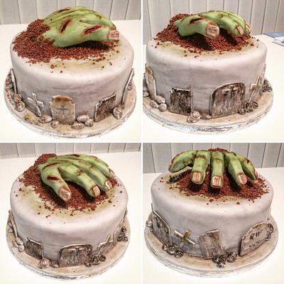 Zombie hand - Cake by Lesley