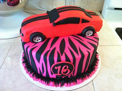 Mustang 16th Birthday cake - Cake by Christie's Custom Creations(CCC)
