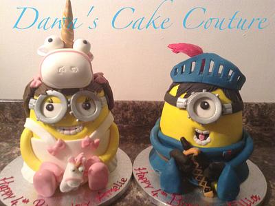 Minions in Fancy Dress  - Cake by Dawnscakecouture
