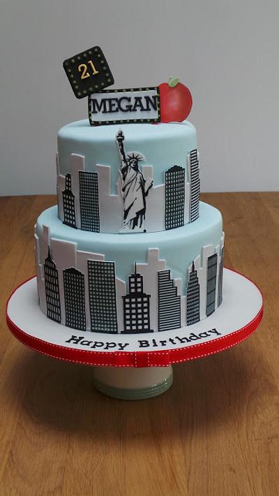 New York Skyline 21st Birthday Cake - Cake by The Old Manor House Bakery - Lisa Kirk