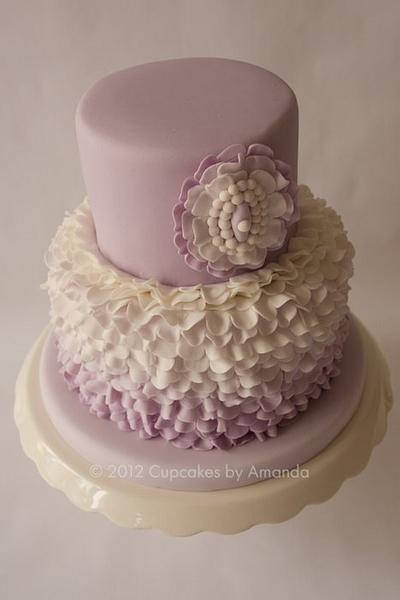 Lilac Ruffle Cake - Cake by Cupcakes by Amanda