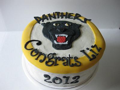 Panthers Graduation - Cake by Joanne