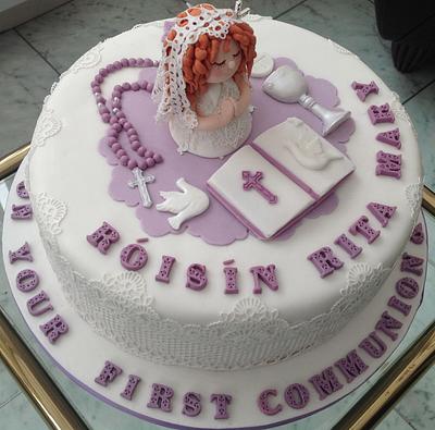 First Communion and Confirmation cake for Roisin - Cake by Yvonne Beesley