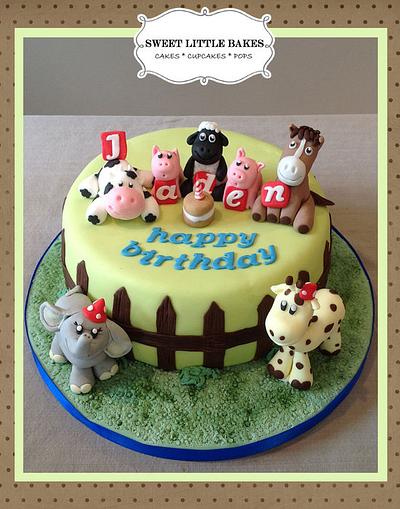 Cute Farm animal cake. - Cake by SLBakes