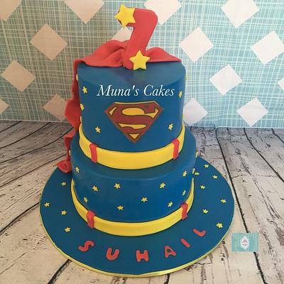 superman birthday cake  - Cake by Muna's Cakes 