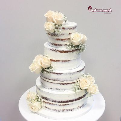 Semi naked Wedding cake - Cake by Naike Lanza