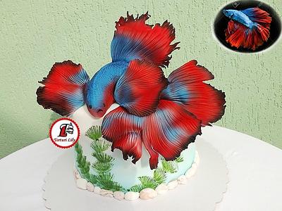 Betta Splendens Fish Cake - Cake by Lacrimioara Lily
