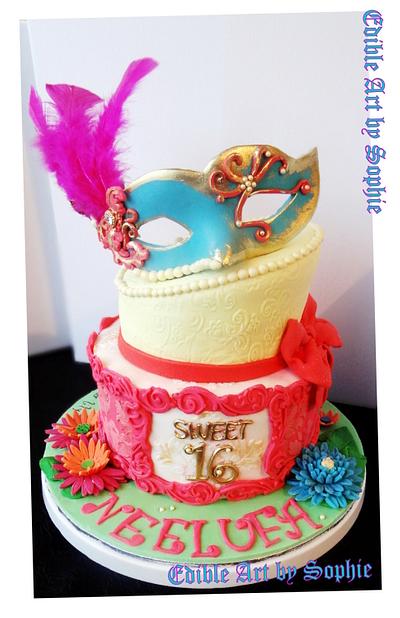 Masquerade Sweet 16 ;) - Cake by sophia haniff