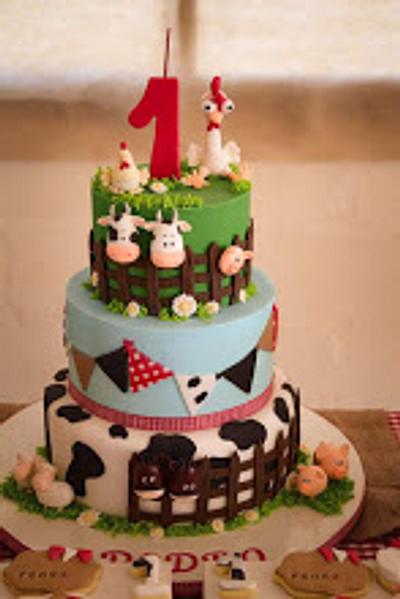 pastel de cumpleaños de un añito!! - Cake by Alejandra Santillán