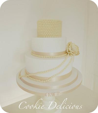 {Grace} My 1st Wedding Cake - Cake by Cookie Delicious