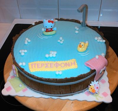 Hello kitty in the pool! - Cake by My Sweet World_Elena