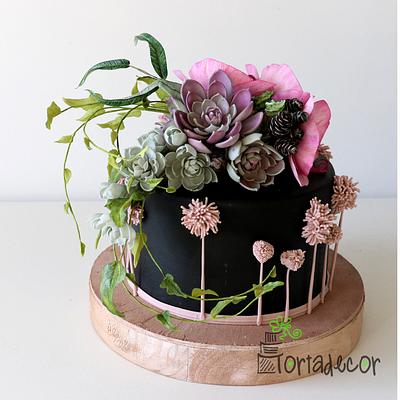 Succulent cake  - Cake by Agnes Havan-tortadecor.hu
